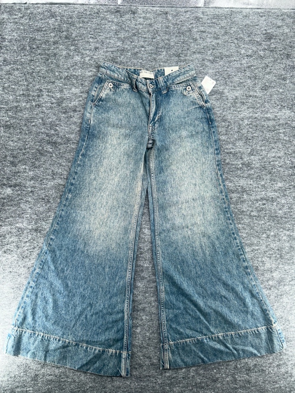 We The Free Women’s Perfect Storm Flare Jeans Light ht Blue Wash Size 24 S New - Picture 4 of 11
